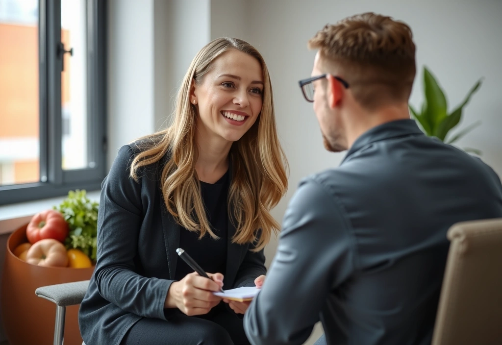 Porträt der Ernährungsberaterin bei der Beratung