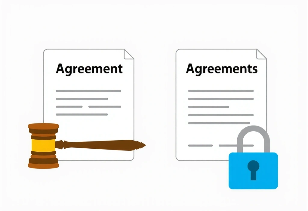 Rechtsdokumente und Vereinbarungen symbolisieren die Allgemeinen Geschäftsbedingungen